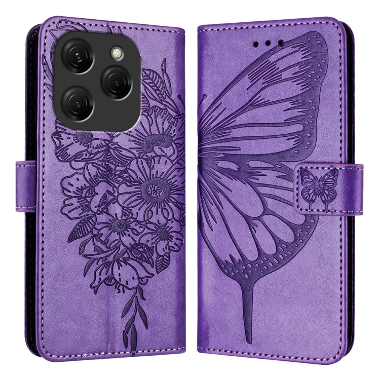 Embossed Butterfly Leather Phone Case, For Tecno Spark 20 Pro, For Tecno Spark Go 2024 / Spark 20C, For Tecno Spark 20, For Tecno Pova 5 Pro 5G, For Tecno Pova Neo 3, For Tecno Pova 5 4G