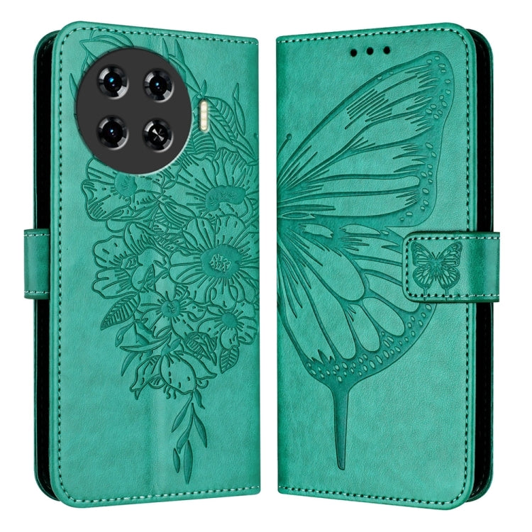 Embossed Butterfly Leather Phone Case, For Tecno Pova 6 5G, For Tecno Pova 6, For Tecno Camon 30 Pro, For Tecno Camon 30 4G / 5G, For Tecno Pova 6 Pro, For Tecno Spark 20 Pro+