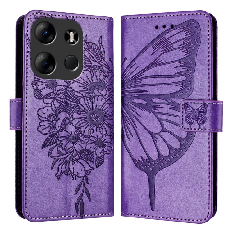 Embossed Butterfly Leather Phone Case, For Tecno Camon 20 Premier 5G, For Tecno Camon 20 Pro 5G, For Tecno Camon 20 / 20 Pro 4G, For Tecno Spark Go 2023/Pop 7/Pop 7 Pro, For Tecno Spark 9, For Tecno Pop 5c / Itel A23 Pro/A17
