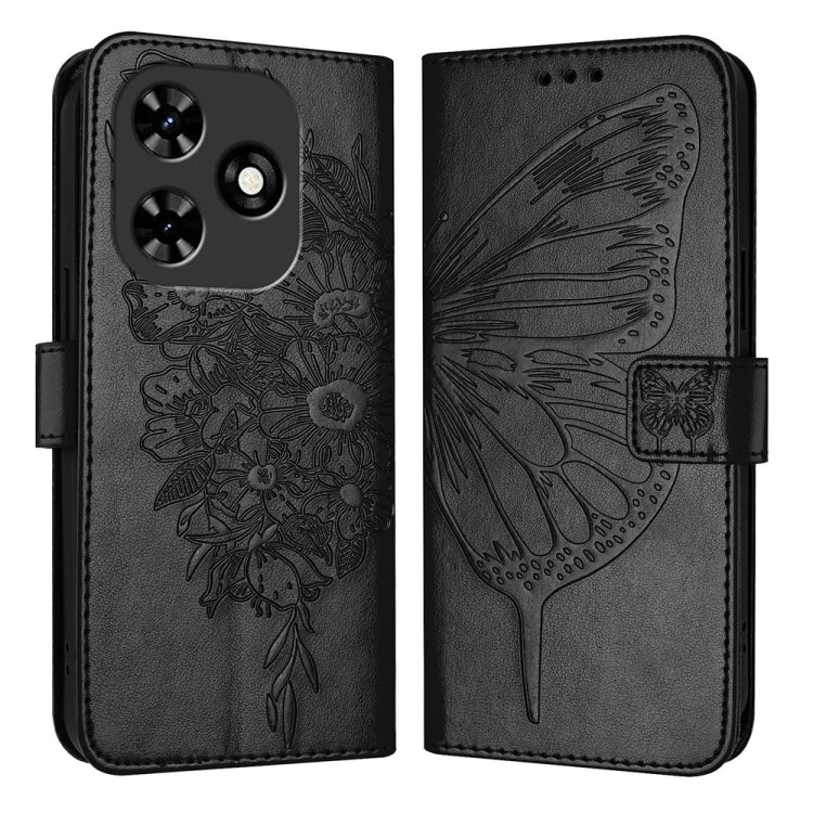 Embossed Butterfly Leather Phone Case, For Tecno Spark 20 Pro, For Tecno Spark Go 2024 / Spark 20C, For Tecno Spark 20, For Tecno Pova 5 Pro 5G, For Tecno Pova Neo 3, For Tecno Pova 5 4G
