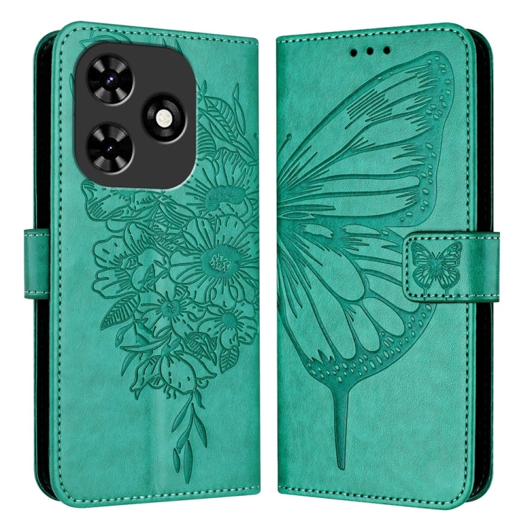 Embossed Butterfly Leather Phone Case, For Tecno Spark 20 Pro, For Tecno Spark Go 2024 / Spark 20C, For Tecno Spark 20, For Tecno Pova 5 Pro 5G, For Tecno Pova Neo 3, For Tecno Pova 5 4G