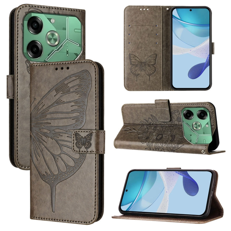 Embossed Butterfly Leather Phone Case, For Tecno Pova 6 5G, For Tecno Pova 6, For Tecno Camon 30 Pro, For Tecno Camon 30 4G / 5G, For Tecno Pova 6 Pro, For Tecno Spark 20 Pro+