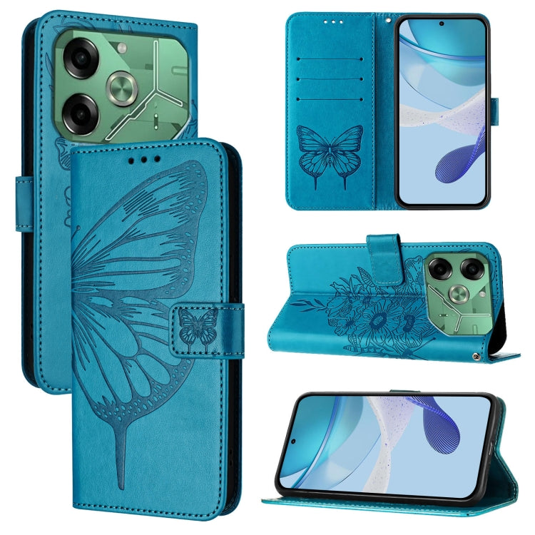 Embossed Butterfly Leather Phone Case, For Tecno Pova 6 5G, For Tecno Pova 6, For Tecno Camon 30 Pro, For Tecno Camon 30 4G / 5G, For Tecno Pova 6 Pro, For Tecno Spark 20 Pro+