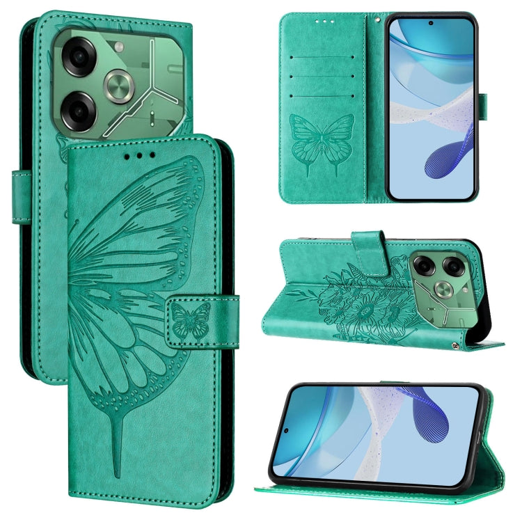 Embossed Butterfly Leather Phone Case, For Tecno Pova 6 5G, For Tecno Pova 6, For Tecno Camon 30 Pro, For Tecno Camon 30 4G / 5G, For Tecno Pova 6 Pro, For Tecno Spark 20 Pro+