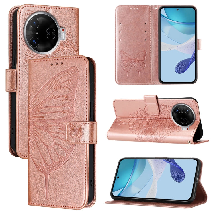 Embossed Butterfly Leather Phone Case, For Tecno Pova 6 5G, For Tecno Pova 6, For Tecno Camon 30 Pro, For Tecno Camon 30 4G / 5G, For Tecno Pova 6 Pro, For Tecno Spark 20 Pro+