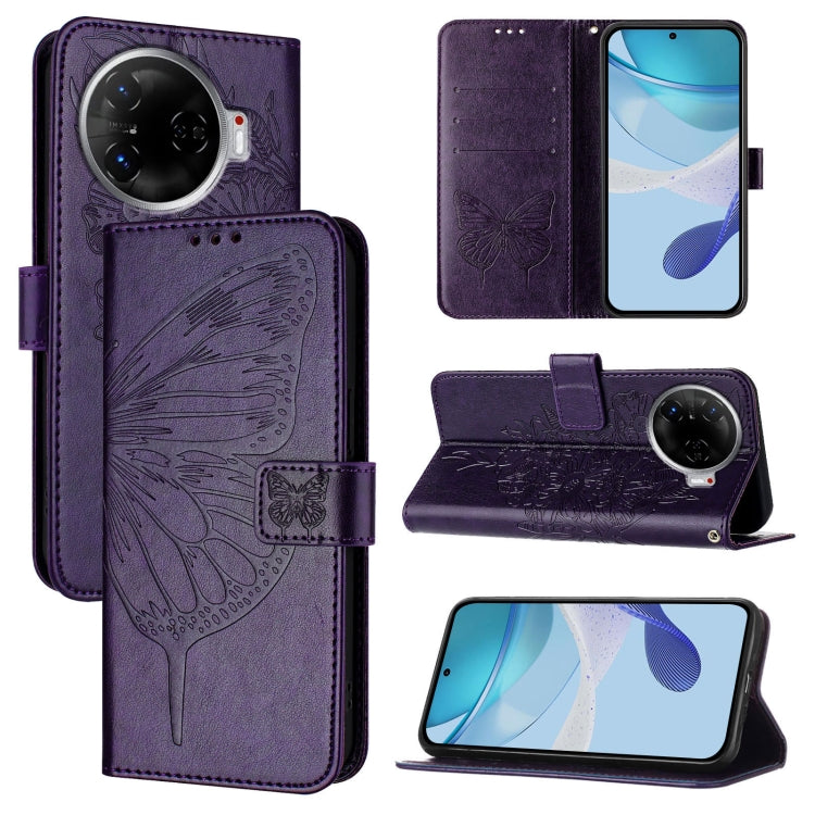 Embossed Butterfly Leather Phone Case, For Tecno Pova 6 5G, For Tecno Pova 6, For Tecno Camon 30 Pro, For Tecno Camon 30 4G / 5G, For Tecno Pova 6 Pro, For Tecno Spark 20 Pro+