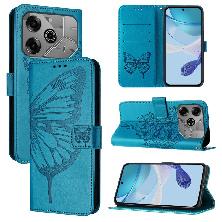 Embossed Butterfly Leather Phone Case, For Tecno Spark 30 5G / 6 Neo 5G, For Tecno Spark Go 2025 / Infinix Hot 60i 5G, For Tecno Pop 6C / Itel A18, For Tecno Spark 10 Pro Magic Magenta, For Tecno Camon 30 Premier 5G, For Tecno Pova 6 Neo
