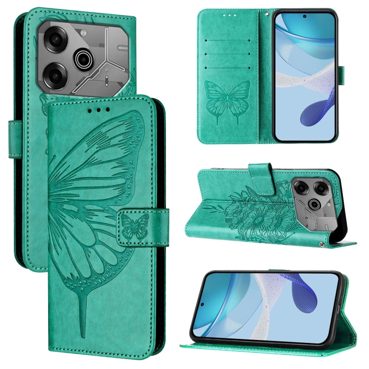 Embossed Butterfly Leather Phone Case, For Tecno Spark 30 5G / 6 Neo 5G, For Tecno Spark Go 2025 / Infinix Hot 60i 5G, For Tecno Pop 6C / Itel A18, For Tecno Spark 10 Pro Magic Magenta, For Tecno Camon 30 Premier 5G, For Tecno Pova 6 Neo