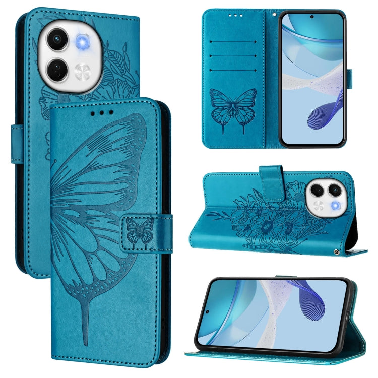 Embossed Butterfly Leather Phone Case, For Tecno Camon 50 4G, For Tenco Pova Slirm / Spark Slirm, For Tecno Camon 40 Pro 4G, For Tecno Camon 40 Premier, For Tecno Camon 40 4G, For Tecno Spark 30 5G / Pova 6 Neo 5G