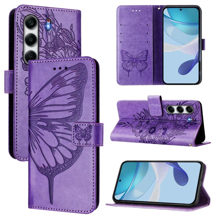 Embossed Butterfly Leather Phone Case, For Tecno Camon 50 4G, For Tenco Pova Slirm / Spark Slirm, For Tecno Camon 40 Pro 4G, For Tecno Camon 40 Premier, For Tecno Camon 40 4G, For Tecno Spark 30 5G / Pova 6 Neo 5G