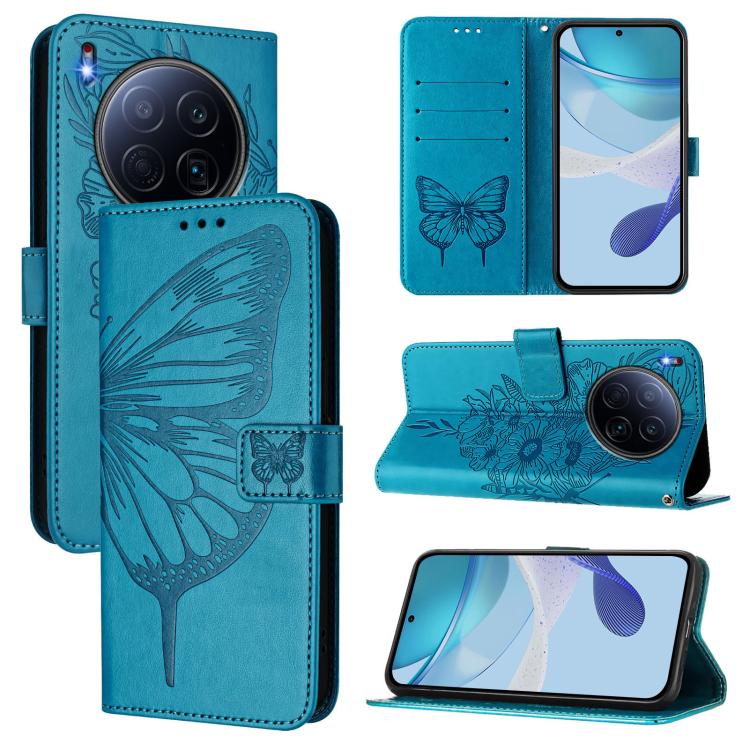 Embossed Butterfly Leather Phone Case, For Tecno Camon 50 4G, For Tenco Pova Slirm / Spark Slirm, For Tecno Camon 40 Pro 4G, For Tecno Camon 40 Premier, For Tecno Camon 40 4G, For Tecno Spark 30 5G / Pova 6 Neo 5G