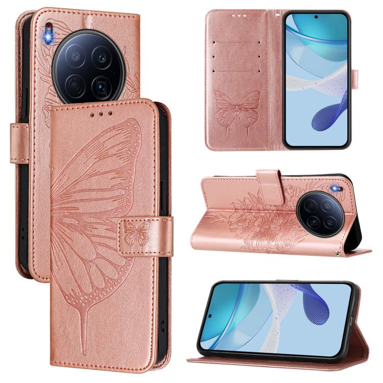 Embossed Butterfly Leather Phone Case, For Tecno Camon 50 4G, For Tenco Pova Slirm / Spark Slirm, For Tecno Camon 40 Pro 4G, For Tecno Camon 40 Premier, For Tecno Camon 40 4G, For Tecno Spark 30 5G / Pova 6 Neo 5G