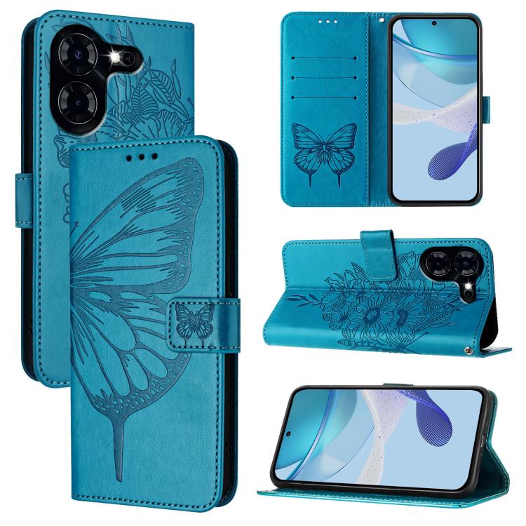 Embossed Butterfly Leather Phone Case, For Tecno Spark 20 Pro, For Tecno Spark Go 2024 / Spark 20C, For Tecno Spark 20, For Tecno Pova 5 Pro 5G, For Tecno Pova Neo 3, For Tecno Pova 5 4G