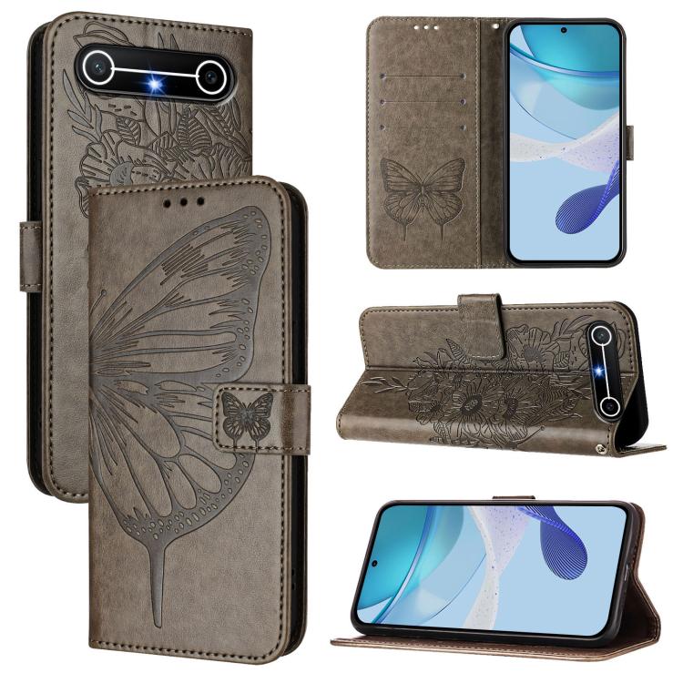 Embossed Butterfly Leather Phone Case, For Tecno Camon 50 4G, For Tenco Pova Slirm / Spark Slirm, For Tecno Camon 40 Pro 4G, For Tecno Camon 40 Premier, For Tecno Camon 40 4G, For Tecno Spark 30 5G / Pova 6 Neo 5G