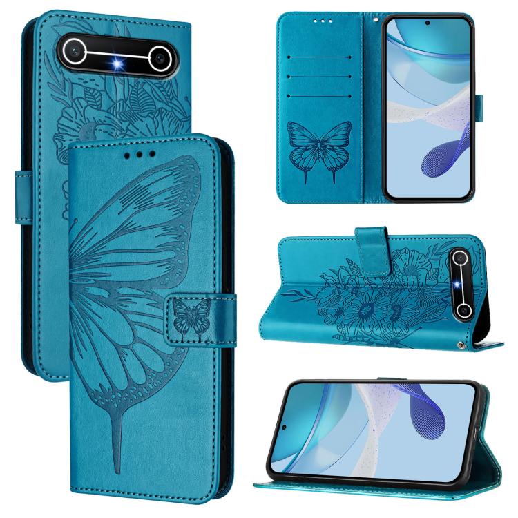Embossed Butterfly Leather Phone Case, For Tecno Camon 50 4G, For Tenco Pova Slirm / Spark Slirm, For Tecno Camon 40 Pro 4G, For Tecno Camon 40 Premier, For Tecno Camon 40 4G, For Tecno Spark 30 5G / Pova 6 Neo 5G