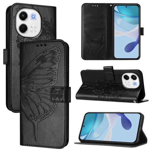 Embossed Butterfly Leather Phone Case, For Tecno Spark 30 5G / 6 Neo 5G, For Tecno Spark Go 2025 / Infinix Hot 60i 5G, For Tecno Pop 6C / Itel A18, For Tecno Spark 10 Pro Magic Magenta, For Tecno Camon 30 Premier 5G, For Tecno Pova 6 Neo