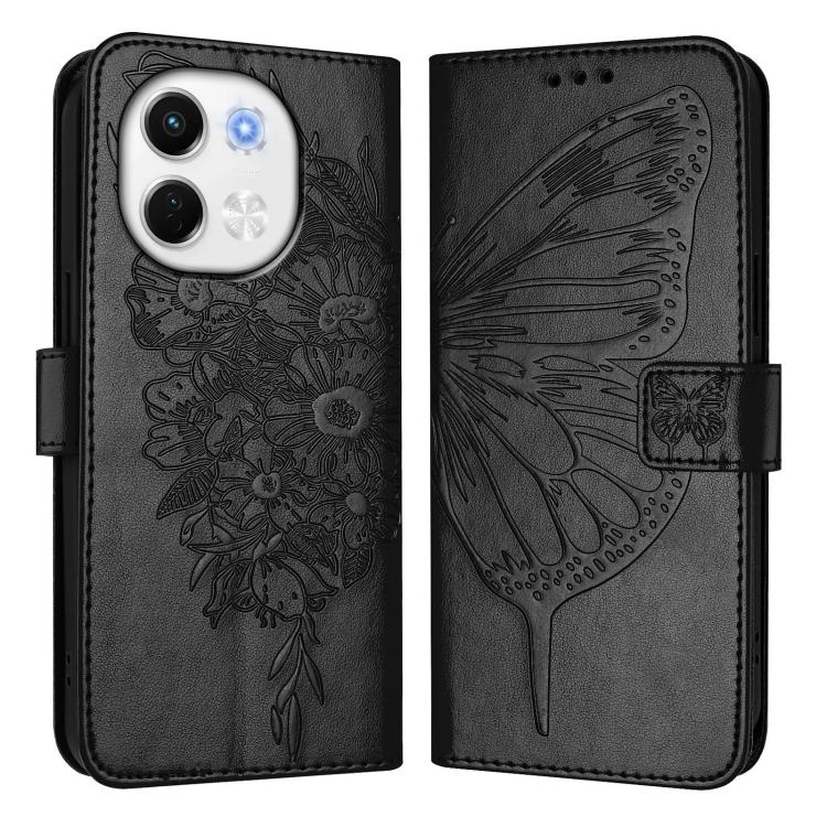 Embossed Butterfly Leather Phone Case, For Tecno Spark 30 5G / 6 Neo 5G, For Tecno Spark Go 2025 / Infinix Hot 60i 5G, For Tecno Pop 6C / Itel A18, For Tecno Spark 10 Pro Magic Magenta, For Tecno Camon 30 Premier 5G, For Tecno Pova 6 Neo