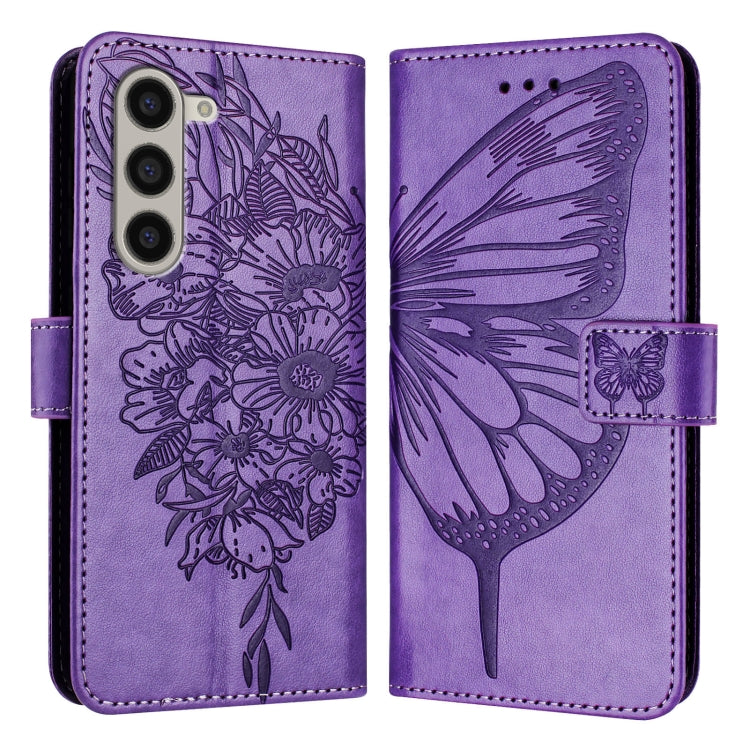 Embossed Butterfly Leather Phone Case, For Samsung Galaxy Z Fold6, For Samsung Galaxy Z Fold5