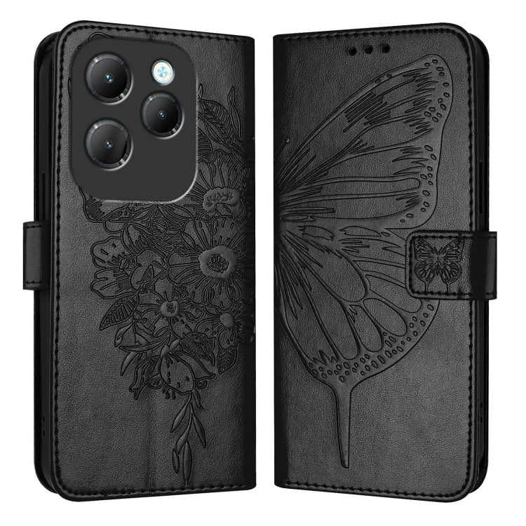 Embossed Butterfly Leather Phone Case, For Infinix Note 40 Pro 5G, For Infinix Note 40, For Infinix Note 40 5G, For Infinix Hot 40 / Hot 40 Pro, For Infinix Hot 40i, For Infinix Smart 8