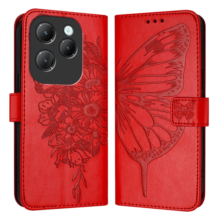 Embossed Butterfly Leather Phone Case, For Infinix Note 40 Pro 5G, For Infinix Note 40, For Infinix Note 40 5G, For Infinix Hot 40 / Hot 40 Pro, For Infinix Hot 40i, For Infinix Smart 8