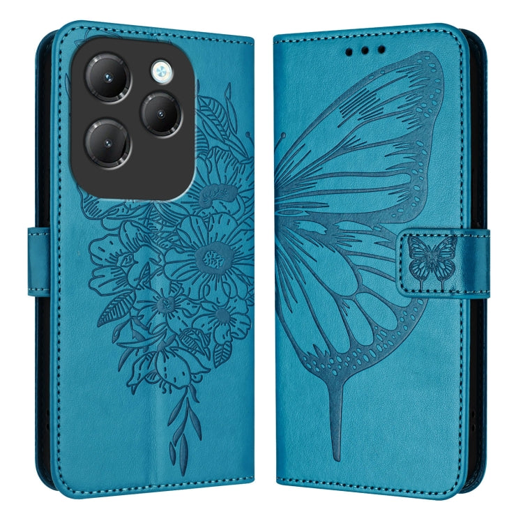 Embossed Butterfly Leather Phone Case, For Infinix Note 40 Pro 5G, For Infinix Note 40, For Infinix Note 40 5G, For Infinix Hot 40 / Hot 40 Pro, For Infinix Hot 40i, For Infinix Smart 8