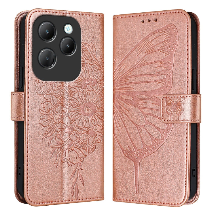 Embossed Butterfly Leather Phone Case, For Infinix Note 40 Pro 5G, For Infinix Note 40, For Infinix Note 40 5G, For Infinix Hot 40 / Hot 40 Pro, For Infinix Hot 40i, For Infinix Smart 8