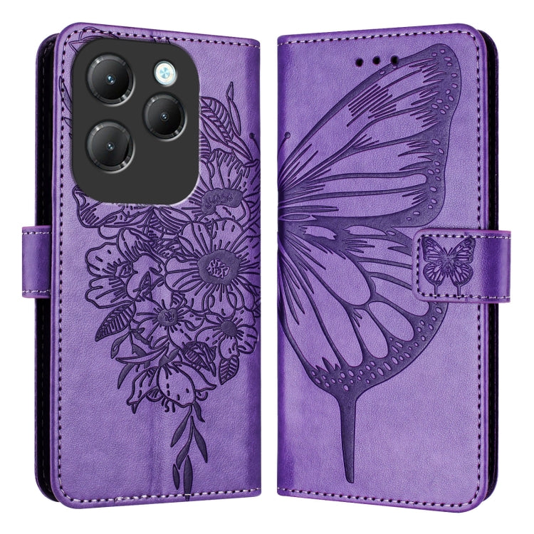 Embossed Butterfly Leather Phone Case, For Infinix Note 40 Pro 5G, For Infinix Note 40, For Infinix Note 40 5G, For Infinix Hot 40 / Hot 40 Pro, For Infinix Hot 40i, For Infinix Smart 8