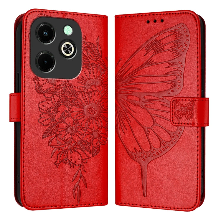 Embossed Butterfly Leather Phone Case, For Infinix Note 40 Pro 5G, For Infinix Note 40, For Infinix Note 40 5G, For Infinix Hot 40 / Hot 40 Pro, For Infinix Hot 40i, For Infinix Smart 8