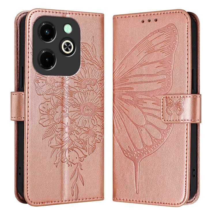 Embossed Butterfly Leather Phone Case, For Infinix Note 40 Pro 5G, For Infinix Note 40, For Infinix Note 40 5G, For Infinix Hot 40 / Hot 40 Pro, For Infinix Hot 40i, For Infinix Smart 8