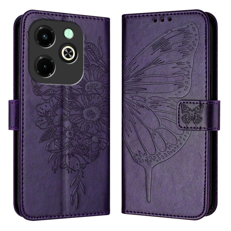 Embossed Butterfly Leather Phone Case, For Infinix Note 40 Pro 5G, For Infinix Note 40, For Infinix Note 40 5G, For Infinix Hot 40 / Hot 40 Pro, For Infinix Hot 40i, For Infinix Smart 8