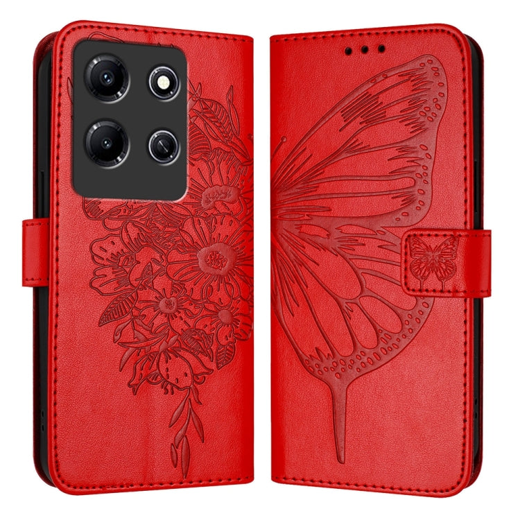 Embossed Butterfly Leather Phone Case, For Infinix Zero 30 4G, For Infinix Zero 30 5G, For Infinix Hot 30 5G, For Infinix Smart 7 India / 7 HD / 7 Plus, For Infinix Note 30 Pro / Note 30 5G, For Infinix Note 30i