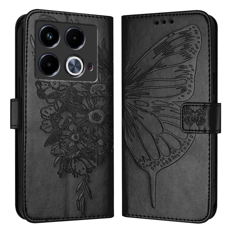 Embossed Butterfly Leather Phone Case, For Infinix Note 40 Pro 5G, For Infinix Note 40, For Infinix Note 40 5G, For Infinix Hot 40 / Hot 40 Pro, For Infinix Hot 40i, For Infinix Smart 8