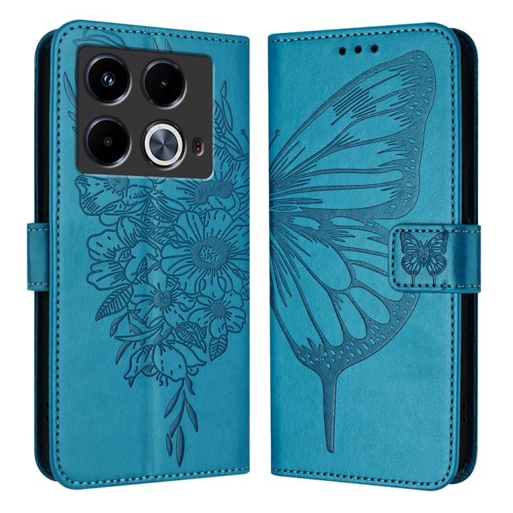Embossed Butterfly Leather Phone Case, For Infinix Note 40 Pro 5G, For Infinix Note 40, For Infinix Note 40 5G, For Infinix Hot 40 / Hot 40 Pro, For Infinix Hot 40i, For Infinix Smart 8