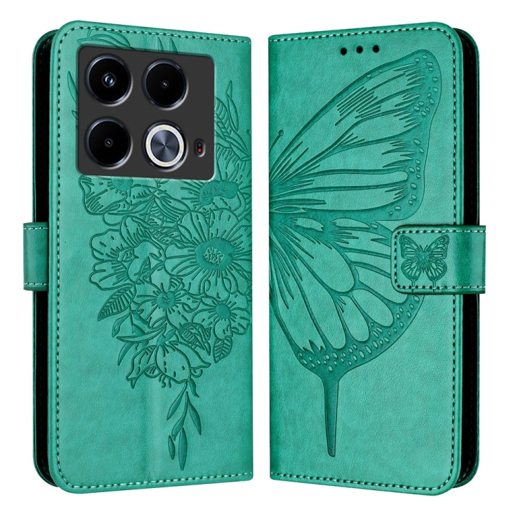 Embossed Butterfly Leather Phone Case, For Infinix Note 40 Pro 5G, For Infinix Note 40, For Infinix Note 40 5G, For Infinix Hot 40 / Hot 40 Pro, For Infinix Hot 40i, For Infinix Smart 8