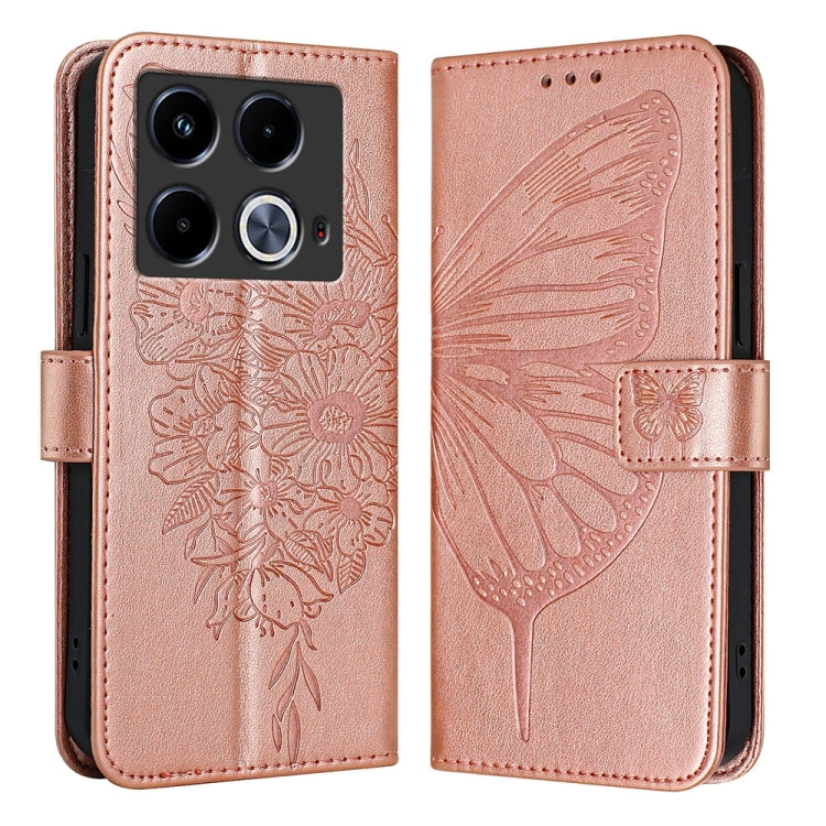 Embossed Butterfly Leather Phone Case, For Infinix Note 40 Pro 5G, For Infinix Note 40, For Infinix Note 40 5G, For Infinix Hot 40 / Hot 40 Pro, For Infinix Hot 40i, For Infinix Smart 8