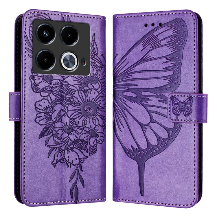 Embossed Butterfly Leather Phone Case, For Infinix Note 40 Pro 5G, For Infinix Note 40, For Infinix Note 40 5G, For Infinix Hot 40 / Hot 40 Pro, For Infinix Hot 40i, For Infinix Smart 8