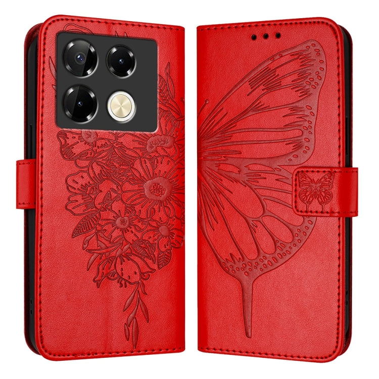 Embossed Butterfly Leather Phone Case, For Infinix GT 30 Pro, For Infinix Note 50s, For Infinix Hot 50 Pro+ 4G, For Infinix Smart 8 Plus / Smart 8 Pro, For Infinix GT 20 Pro, For Infinix Note 40 Pro 4G