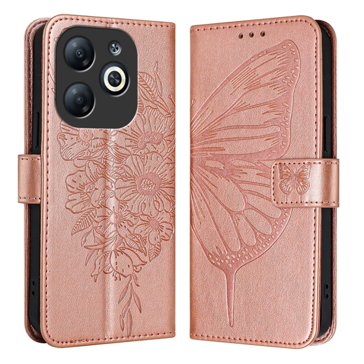 Embossed Butterfly Leather Phone Case, For Infinix Note 40 Pro 5G, For Infinix Note 40, For Infinix Note 40 5G, For Infinix Hot 40 / Hot 40 Pro, For Infinix Hot 40i, For Infinix Smart 8