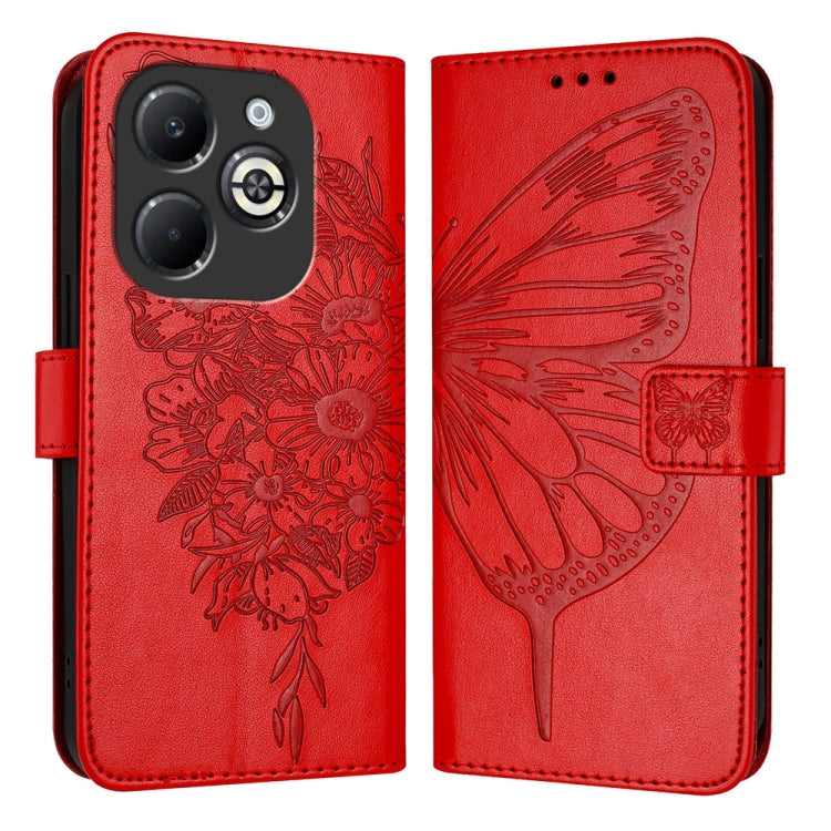 Embossed Butterfly Leather Phone Case, For Infinix GT 30 Pro, For Infinix Note 50s, For Infinix Hot 50 Pro+ 4G, For Infinix Smart 8 Plus / Smart 8 Pro, For Infinix GT 20 Pro, For Infinix Note 40 Pro 4G