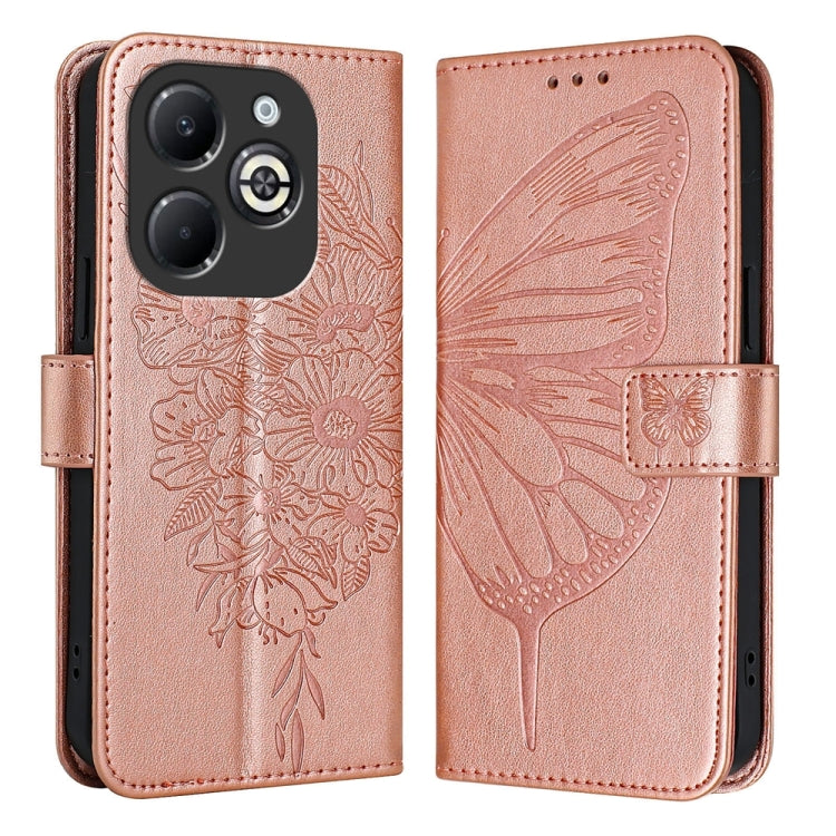 Embossed Butterfly Leather Phone Case, For Infinix GT 30 Pro, For Infinix Note 50s, For Infinix Hot 50 Pro+ 4G, For Infinix Smart 8 Plus / Smart 8 Pro, For Infinix GT 20 Pro, For Infinix Note 40 Pro 4G
