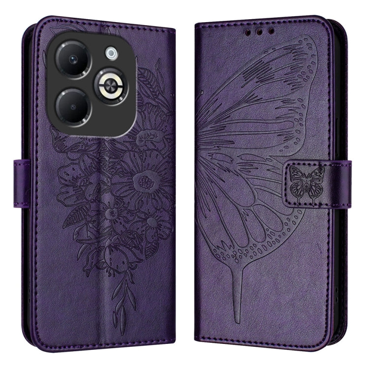 Embossed Butterfly Leather Phone Case, For Infinix GT 30 Pro, For Infinix Note 50s, For Infinix Hot 50 Pro+ 4G, For Infinix Smart 8 Plus / Smart 8 Pro, For Infinix GT 20 Pro, For Infinix Note 40 Pro 4G