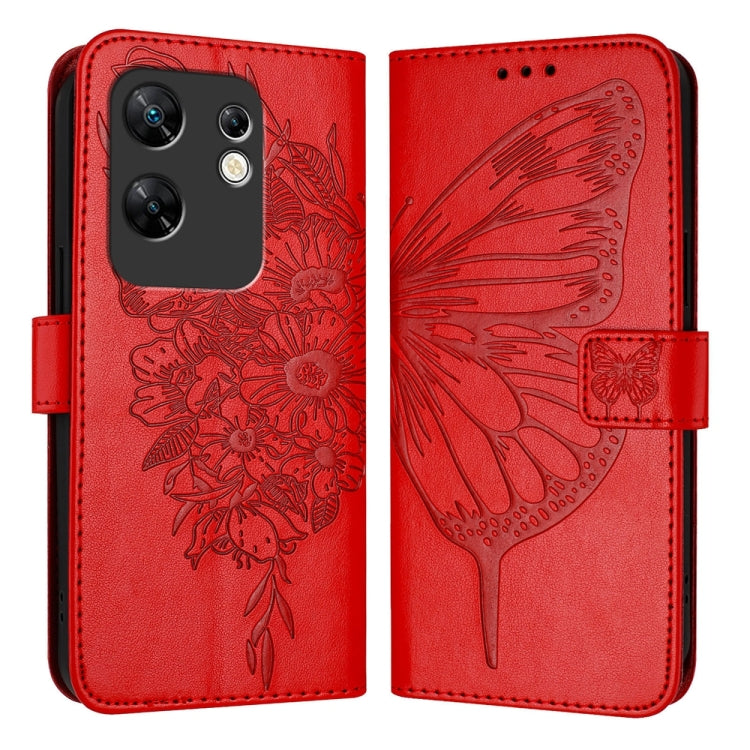 Embossed Butterfly Leather Phone Case, For Infinix Zero 30 4G, For Infinix Zero 30 5G, For Infinix Hot 30 5G, For Infinix Smart 7 India / 7 HD / 7 Plus, For Infinix Note 30 Pro / Note 30 5G, For Infinix Note 30i