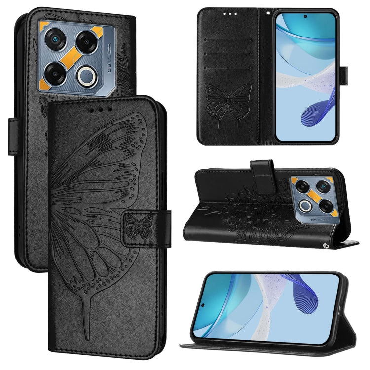 Embossed Butterfly Leather Phone Case, For Infinix GT 30 Pro, For Infinix Note 50s, For Infinix Hot 50 Pro+ 4G, For Infinix Smart 8 Plus / Smart 8 Pro, For Infinix GT 20 Pro, For Infinix Note 40 Pro 4G