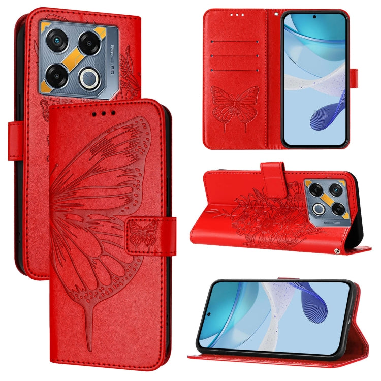 Embossed Butterfly Leather Phone Case, For Infinix GT 30 Pro, For Infinix Note 50s, For Infinix Hot 50 Pro+ 4G, For Infinix Smart 8 Plus / Smart 8 Pro, For Infinix GT 20 Pro, For Infinix Note 40 Pro 4G