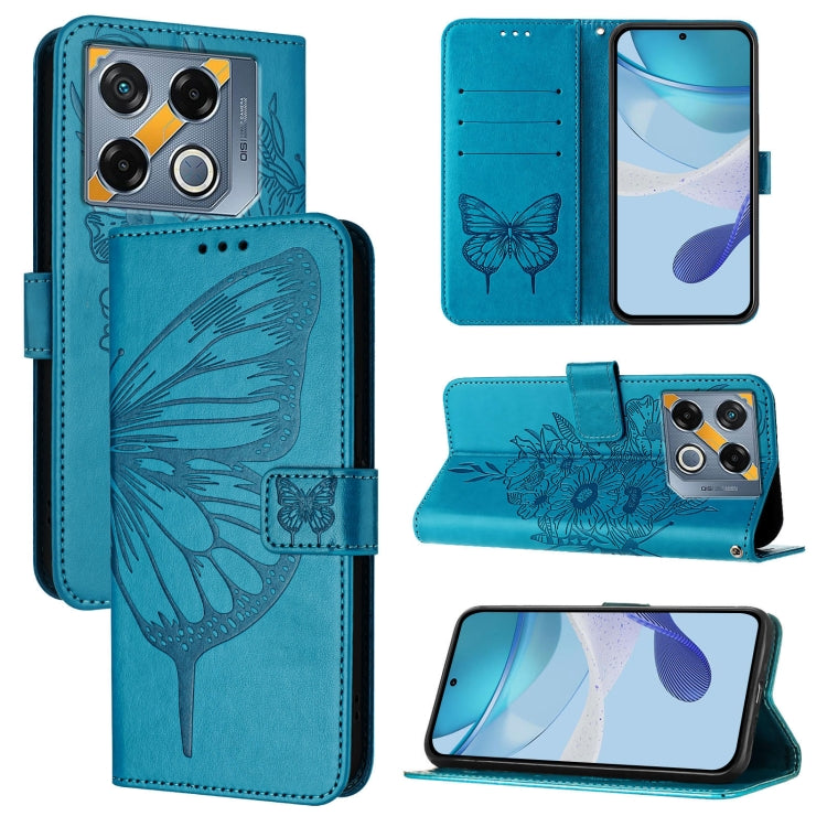 Embossed Butterfly Leather Phone Case, For Infinix GT 30 Pro, For Infinix Note 50s, For Infinix Hot 50 Pro+ 4G, For Infinix Smart 8 Plus / Smart 8 Pro, For Infinix GT 20 Pro, For Infinix Note 40 Pro 4G