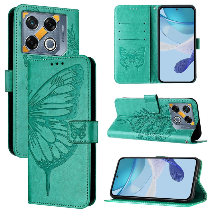 Embossed Butterfly Leather Phone Case, For Infinix GT 30 Pro, For Infinix Note 50s, For Infinix Hot 50 Pro+ 4G, For Infinix Smart 8 Plus / Smart 8 Pro, For Infinix GT 20 Pro, For Infinix Note 40 Pro 4G