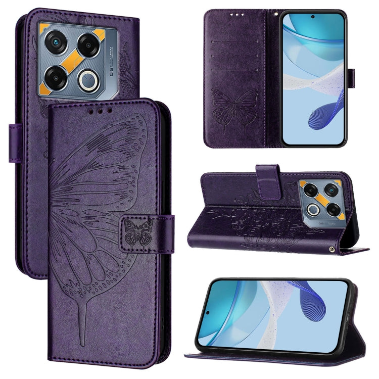 Embossed Butterfly Leather Phone Case, For Infinix GT 30 Pro, For Infinix Note 50s, For Infinix Hot 50 Pro+ 4G, For Infinix Smart 8 Plus / Smart 8 Pro, For Infinix GT 20 Pro, For Infinix Note 40 Pro 4G
