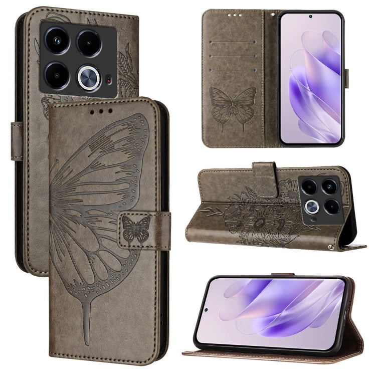Embossed Butterfly Leather Phone Case, For Infinix Note 40 Pro 5G, For Infinix Note 40, For Infinix Note 40 5G, For Infinix Hot 40 / Hot 40 Pro, For Infinix Hot 40i, For Infinix Smart 8