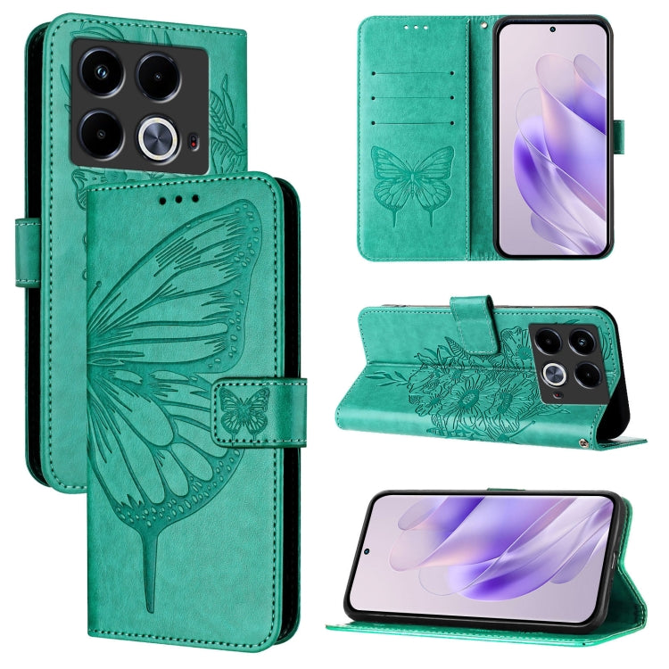 Embossed Butterfly Leather Phone Case, For Infinix Note 40 Pro 5G, For Infinix Note 40, For Infinix Note 40 5G, For Infinix Hot 40 / Hot 40 Pro, For Infinix Hot 40i, For Infinix Smart 8