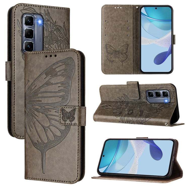Embossed Butterfly Leather Phone Case, For Infinix GT 30 Pro, For Infinix Note 50s, For Infinix Hot 50 Pro+ 4G, For Infinix Smart 8 Plus / Smart 8 Pro, For Infinix GT 20 Pro, For Infinix Note 40 Pro 4G